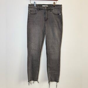 Hidden Jeans Gray Raw Hem Skinny Jeans Size 29 Distressed Stretch